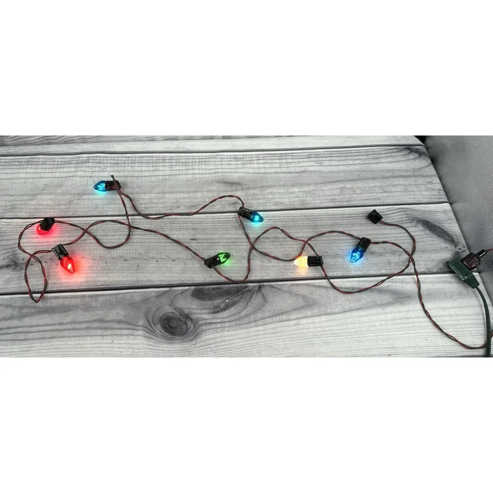 3 STRANDS OF VINTAGE CHISTMAS LIGHTS -‎ BULB LIGHTS *1